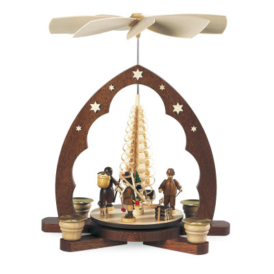 Pyramide Erzgebirgsfiguren Spitzbogen
