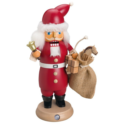 RauchKnacker® Weihnachtsmann mit Glocke und Geschenkesack