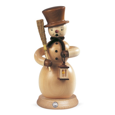 Räuchermann Schneemann natur