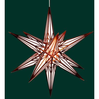 Weihnachtsstern für außen, weiß/kupfer