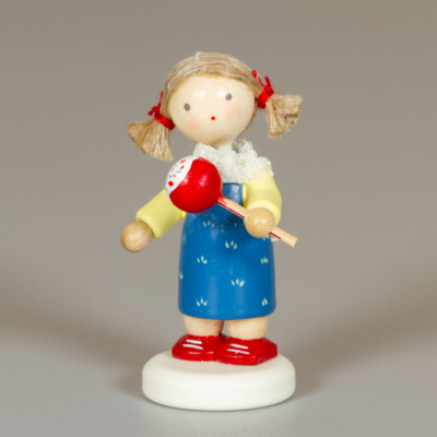 Flade Weihnachtsmarktkinder 2025 - Mädchen mit kandiertem Apfel