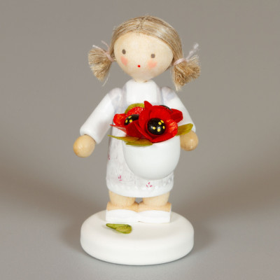 Flade Mädchen mit Mohnblumen