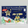 Premium-Teelichter für Pyramiden, 12 Stück, weiß, Kunststoff