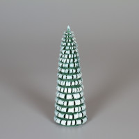 Erzgebirgischer Spanbaum Ringelbaum grün/weiß - 11 cm