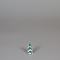 Erzgebirgischer Spanbaum Ringelbaum grün/weiß - 3 cm