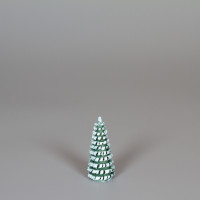 Erzgebirgischer Spanbaum Ringelbaum grün/weiß - 5 cm