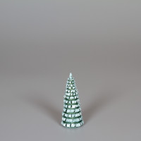 Erzgebirgischer Spanbaum Ringelbaum grün/weiß - 6 cm