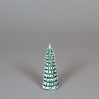 Erzgebirgischer Spanbaum Ringelbaum grün/weiß - 7 cm