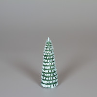 Erzgebirgischer Spanbaum Ringelbaum grün/weiß - 8 cm