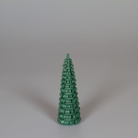 Erzgebirgischer Spanbaum Ringelbaum grün - 8 cm