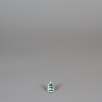 Erzgebirgischer Spanbaum Ringelbaum grün/weiß - 1,5 cm