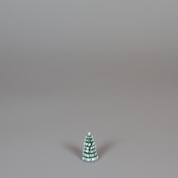 Erzgebirgischer Spanbaum Ringelbaum grün/weiß - 2,5 cm