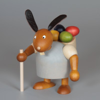Torsten Martin Hase mit Eierkiepe, grau, 11 cm