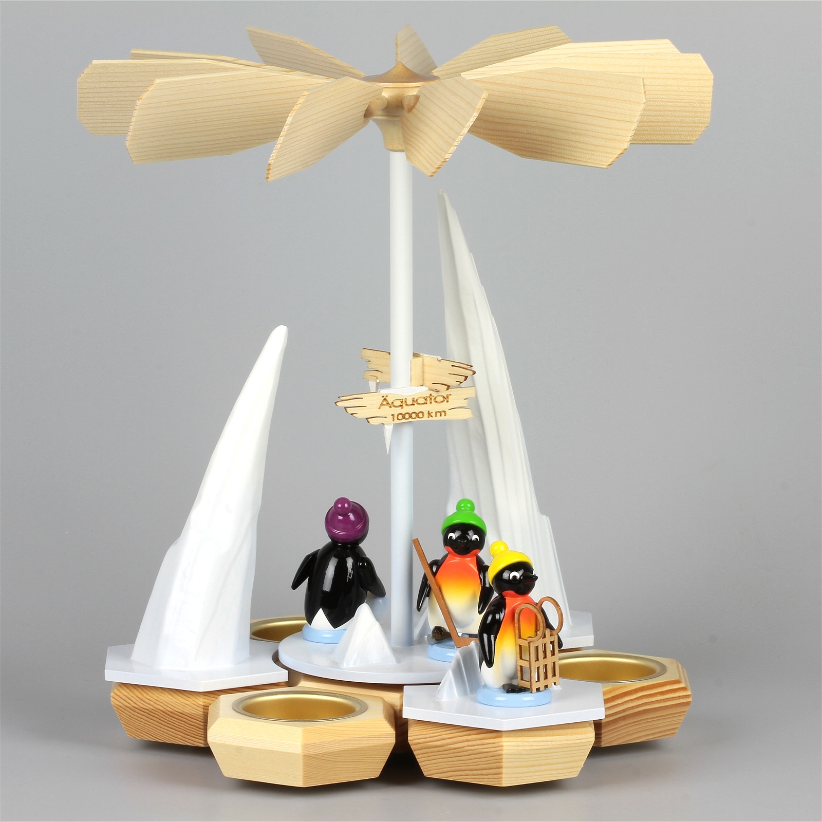 Teelichtpyramide Pinguine Freizeitsportler
